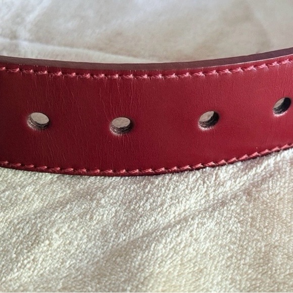 PRADA Red Leather Belt 1C 2289 95/38 Made In Italy Authentic - Picture 8 of 12